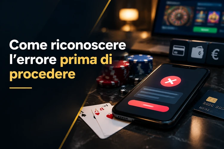 Come riconoscere l’errore prima di procedere